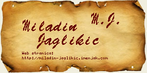 Miladin Jaglikić vizit kartica